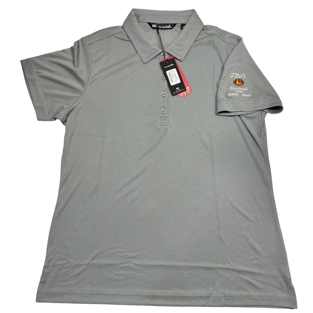 Travis Mathew Womens Golf  Polo with Tito’s Vodka Logo Sz LARGE NEW W/ TAGS